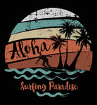 Aloha Surfing Paradise - Roundneck Graphic Tee